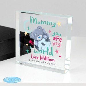 
                            Personalised You Are My World Me To You Crystal Token