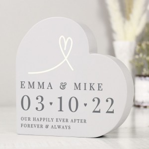 
                            Personalised Free Text Free Standing Heart Ornament