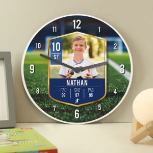 
                            Personalised Football Photo Upload Childrens Clock