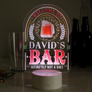 
                            Personalised Welcome To... Bar LED Colour Changing Night Light