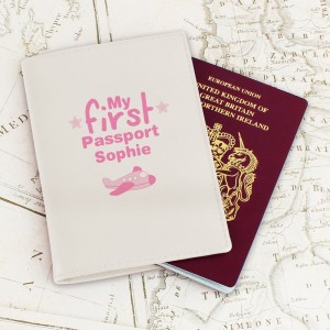 Personalised My First Cream Passport Holder