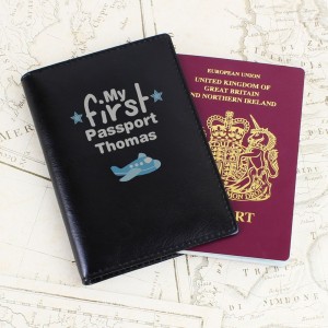 
                            Personalised My First Black Passport Holder