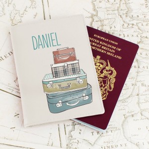 
                            Personalised Suitcases Cream Passport Holder