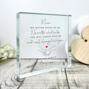 Personalised "You'll Always Have Me" Crystal Token 