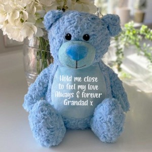 
                                Personalised Record-A-Voice Teddy Bear - Blue - Gift Bag