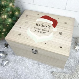 Personalised Santa Face Christmas Eve Box - 30cm
