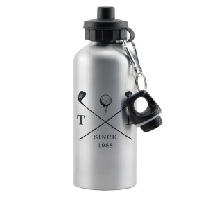 Personalised Golf Clubs Silver Drinks Bottle