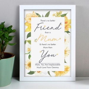 Personalised No Better Friend Than White A4 Framed Print