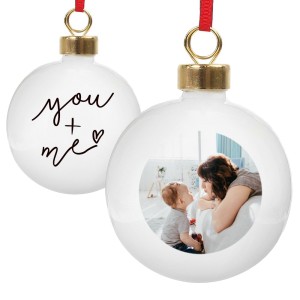 
                            Personalised Me & You Photo Upload Bauble