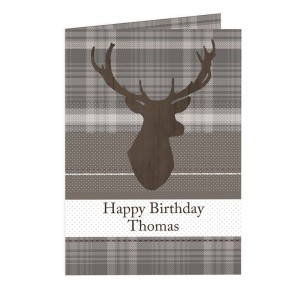 
                            Personalised Highland Stag Card