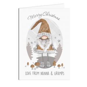 
                            Personalised Scandinavian Christmas Gnome Card