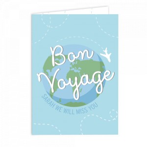 
                            Personalised Bon Voyage Card
