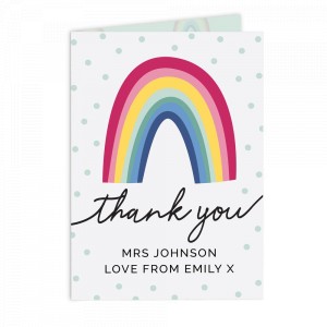
                            Personalised Rainbow Thank You Card