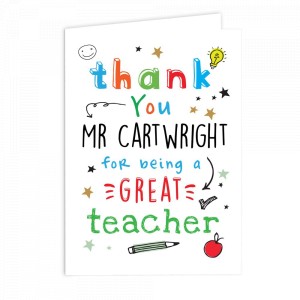 
                            Personalised Thank You Teacher Card