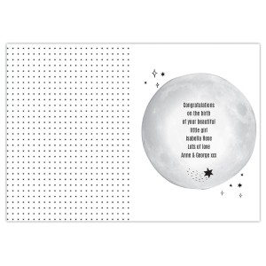 
                            Personalised Over The Moon Card