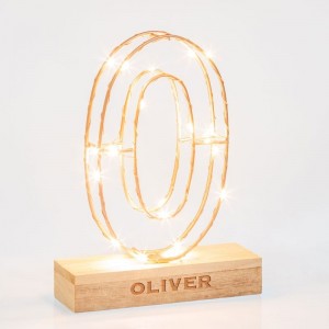 Personalised Engraved Light Up Letter Light - O