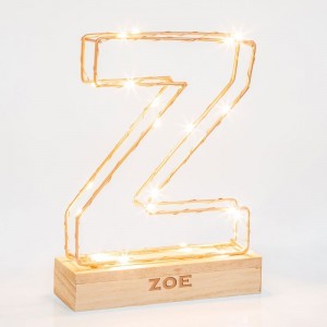 Personalised Engraved Light Up Letter Light - Z