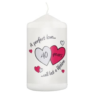 Perfect Love Ruby Pillar Candle