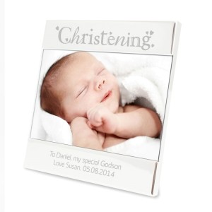 
                            Personalised Silver Christening Square 6x4 Photo Frame