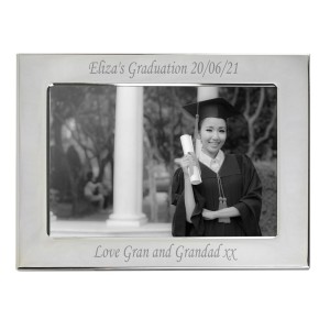 
                            Personalised Silver Plated 6x4 Landscape Photo Frame