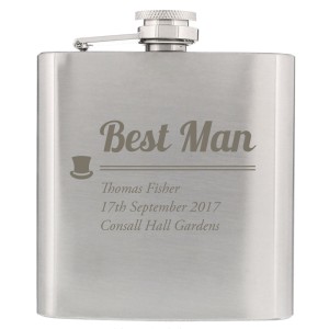 Personalised Best Man Hip Flask
