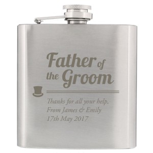 
                            Personalised Father of the Groom Hip Flask