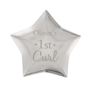 Personalised 1st Curl Star Trinket Box