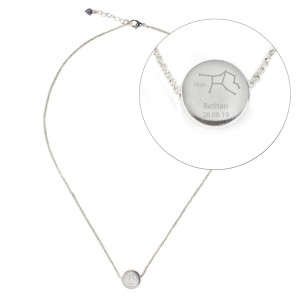 
                            Personalised Virgo Zodiac Star Sign Silver Tone Necklace (August 23rd - September 22nd)