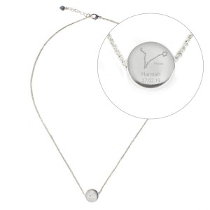 
                            Personalised Pisces Zodiac Star Sign Silver Tone Necklace (February 19th - March 20th)