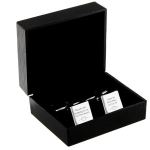 
                            Personalised Tie the Knot Square Cufflinks