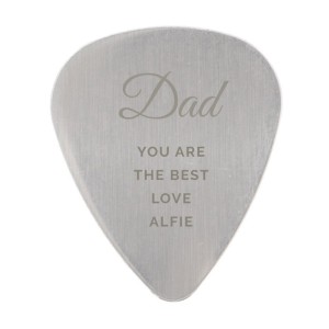 
                            Personalised Free Text Big Name Silver Plectrum