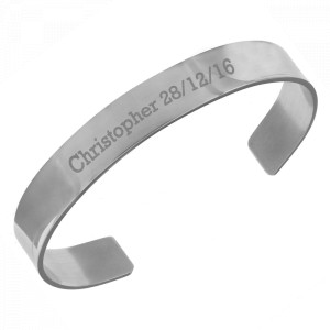
                            Personalised Stainless Steel Bangle