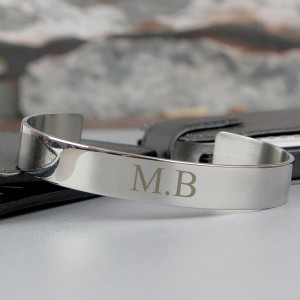 
                            Personalised Initial Stainless Steel Bangle