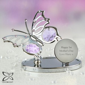 Personalised Crystocraft Butterfly Ornament