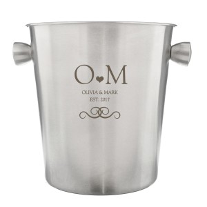 
                                Personalised Monogram Stainless Steel Ice Bucket