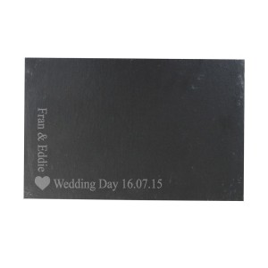 
                            Personalised Heart Motif Slate Placemat