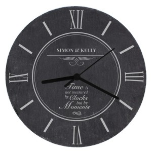
                            Personalised Moments Slate Clock