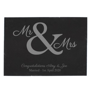 
                            Personalised Mr & Mrs Slate Placemat
