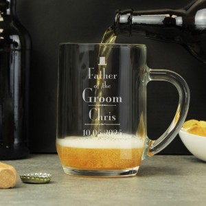 
                            Personalised Decorative Wedding Father of the Groom Tankard