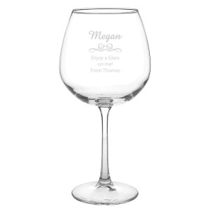 
                            Personalised Decorative Bottle of Wine Glass