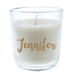 
                            Personalised Gold Name Scented Jar Candle