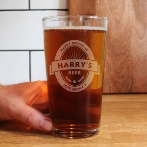 
                            Personalised Beer Label Pint Glass