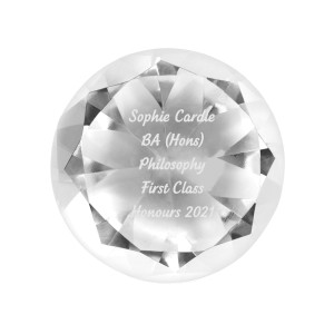 
                            Personalised Diamond Paperweight