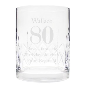 
                            Personalised Big Age Cut Crystal Whisky Tumbler
