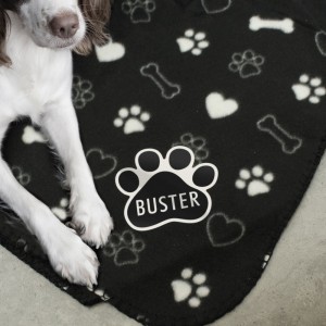 Personalised Dog Paw Print Fleece Blanket