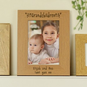 
                            Personalised Grandchildren 5x7 Wooden Photo Frame