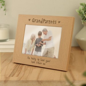 
                            Personalised Grandparents 7x5 Landscape Wooden Photo Frame