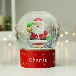 
                            Personalised Name Only Santa Snow Globe