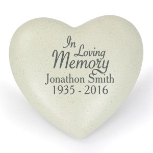 
                            Personalised In Loving Memory Heart Memorial
