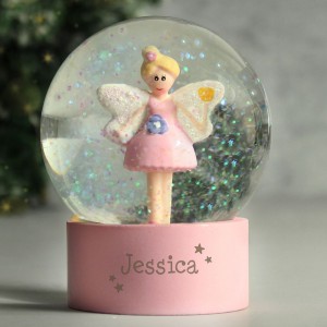
                            Personalised Fairy Any Name Glitter Snow Globe